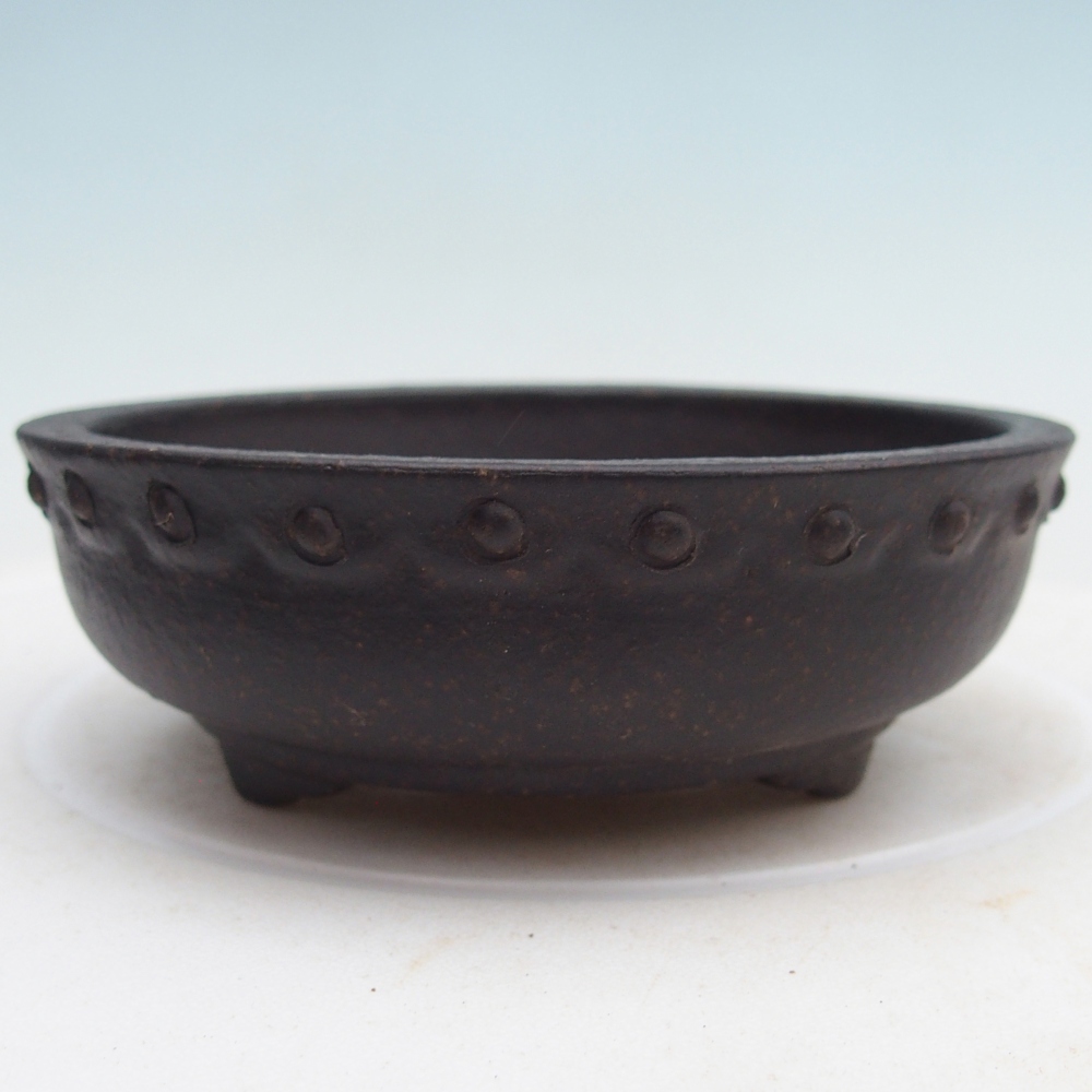 Ciotola bonsai in ceramica 11,5 x 11,5 x 4,5 cm, nero