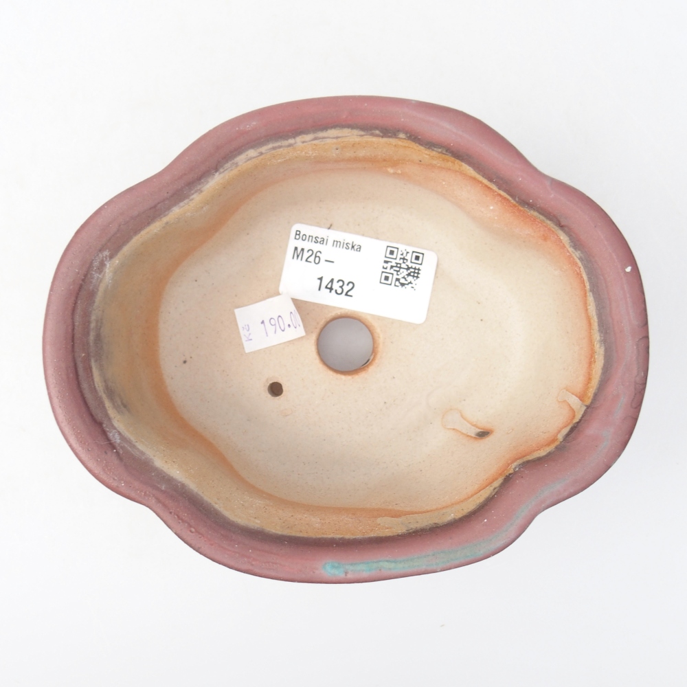 Ciotola bonsai in ceramica 13,5 x 11 x 5,5 cm, rosa