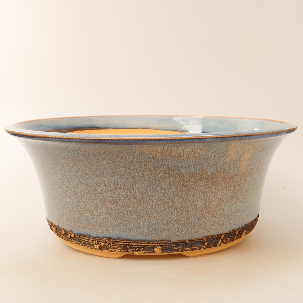 Vaso da bonsai in ceramica 28,5 x 28,5 x 10,5 cm, colore blu