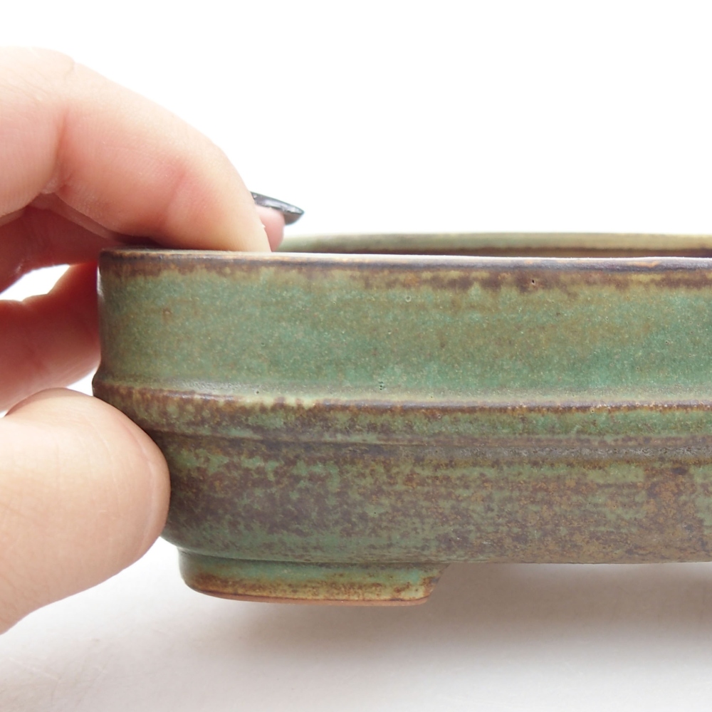 Ciotola bonsai in ceramica 22 x 17 x 5 cm, verde