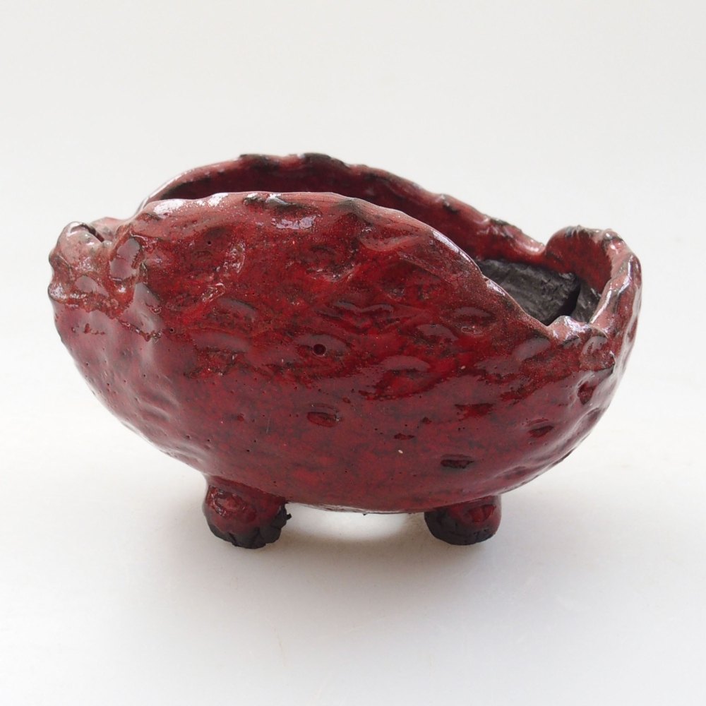Conchiglia in ceramica 8,5 x 8 x 6 cm , colore rosso