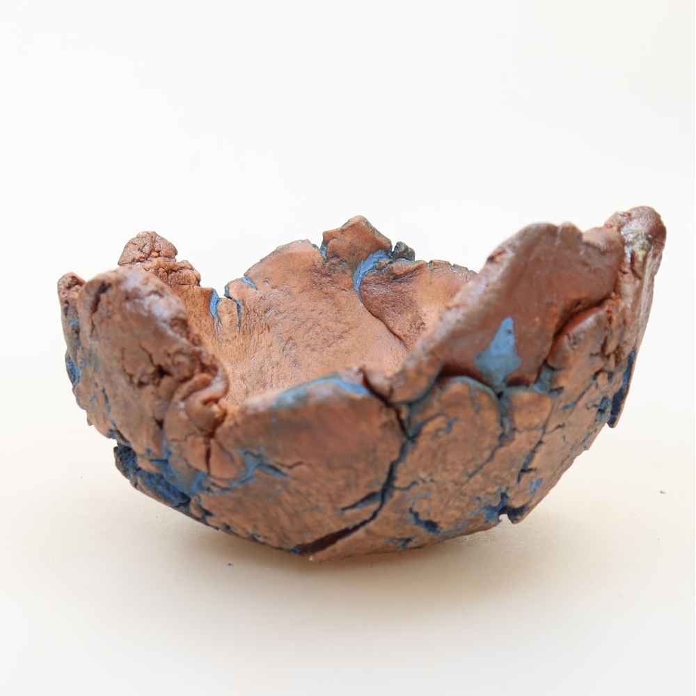 Conchiglia in ceramica 9 x 9 x 5,5 cm , colore blu