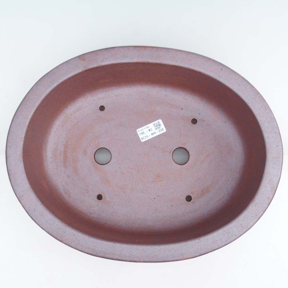 Ciotola bonsai in ceramica 36,5 x 28,5 x 9 cm, colore metallo