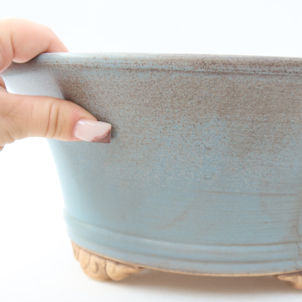 Ciotola bonsai in ceramica 29 x 29 x 12,5 cm, colore blu