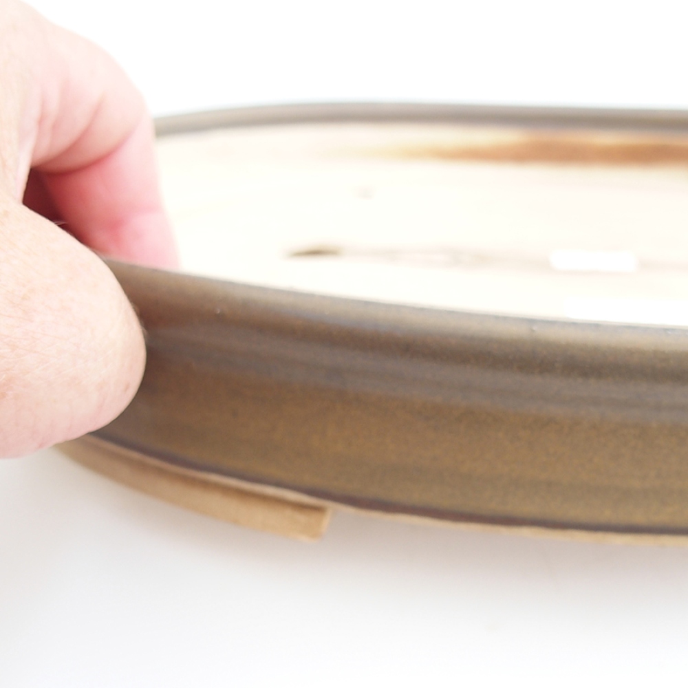 Ciotola bonsai in ceramica 30 x 26 x 4 cm, marrone