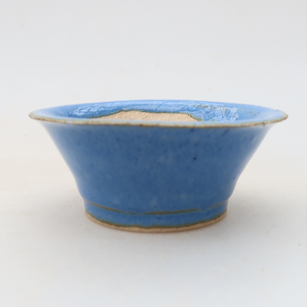 Ciotola bonsai in ceramica 7 x 7 x 3 cm, colore blu