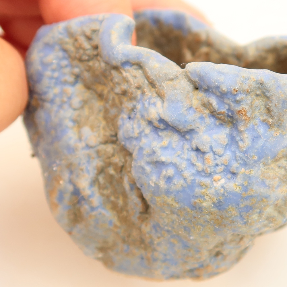 Guscio in ceramica  5,5 x 3,5 x 5 cm, colore blu
