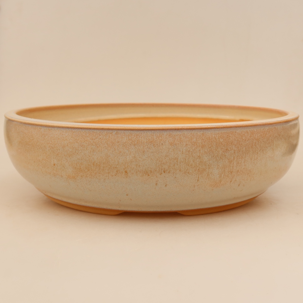 Vaso da bonsai in ceramica 32,5 x 32,5 x 8,5 cm, colore beige
