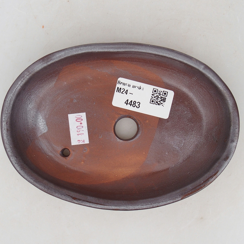 Ciotola per bonsai in ceramica 15,5 x 11 x 2,5 cm, marrone