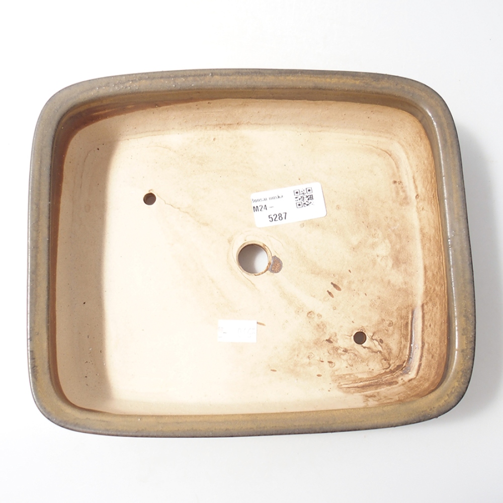 Ciotola bonsai in ceramica 22 x 19 x 5,5 cm, marrone