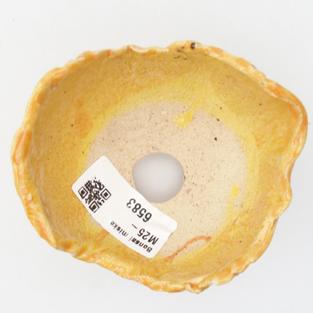 Conchiglia in ceramica 9 x 8 x 6 cm , giallo