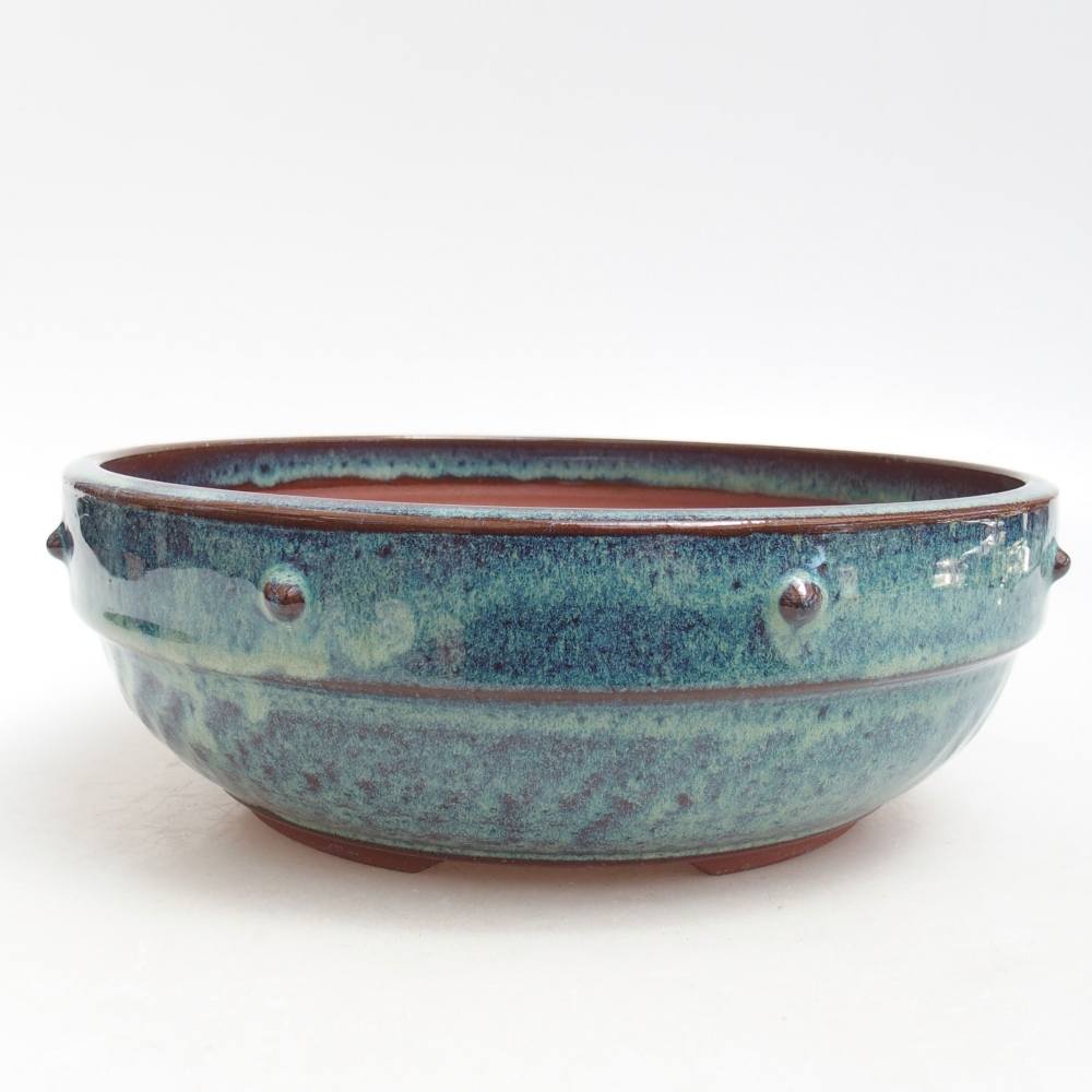 Ciotola bonsai in ceramica 21 x 21 x 7 cm, colore blu