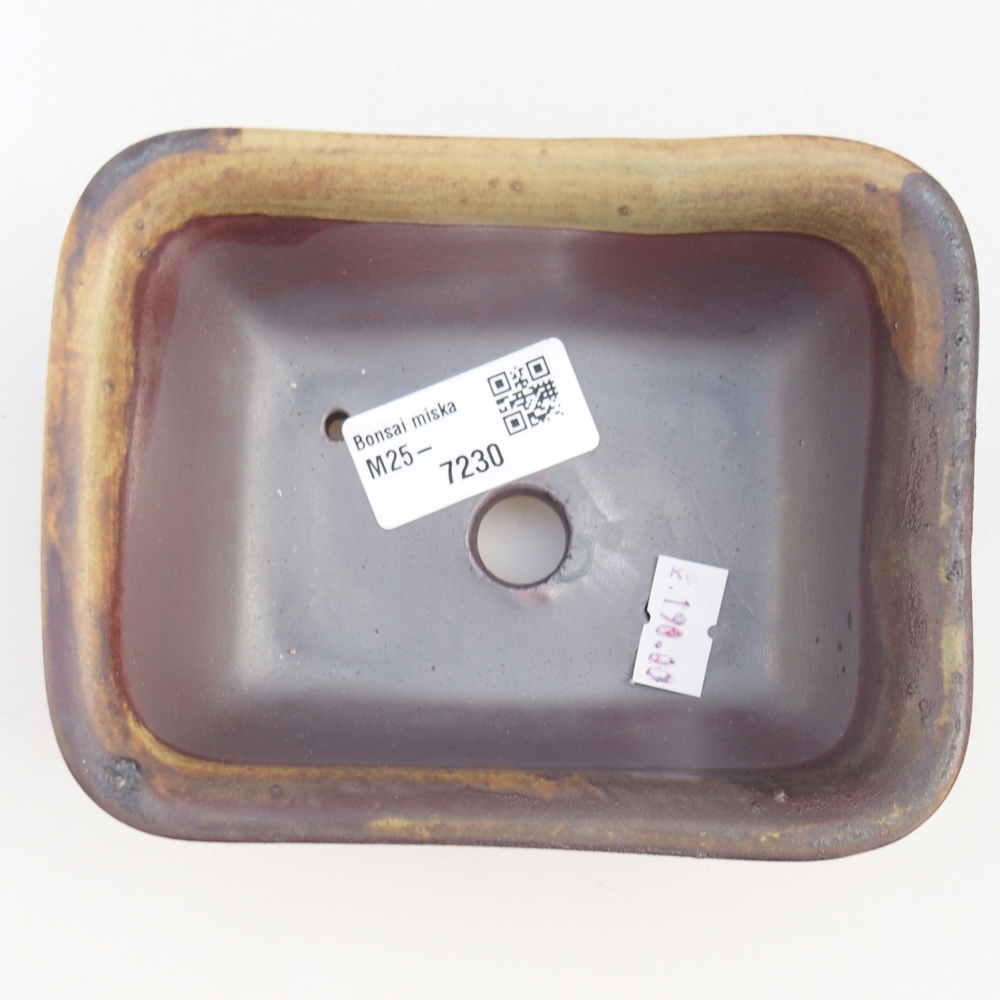 Ciotola bonsai in ceramica 26 x 26 x 8 cm, colore rosso