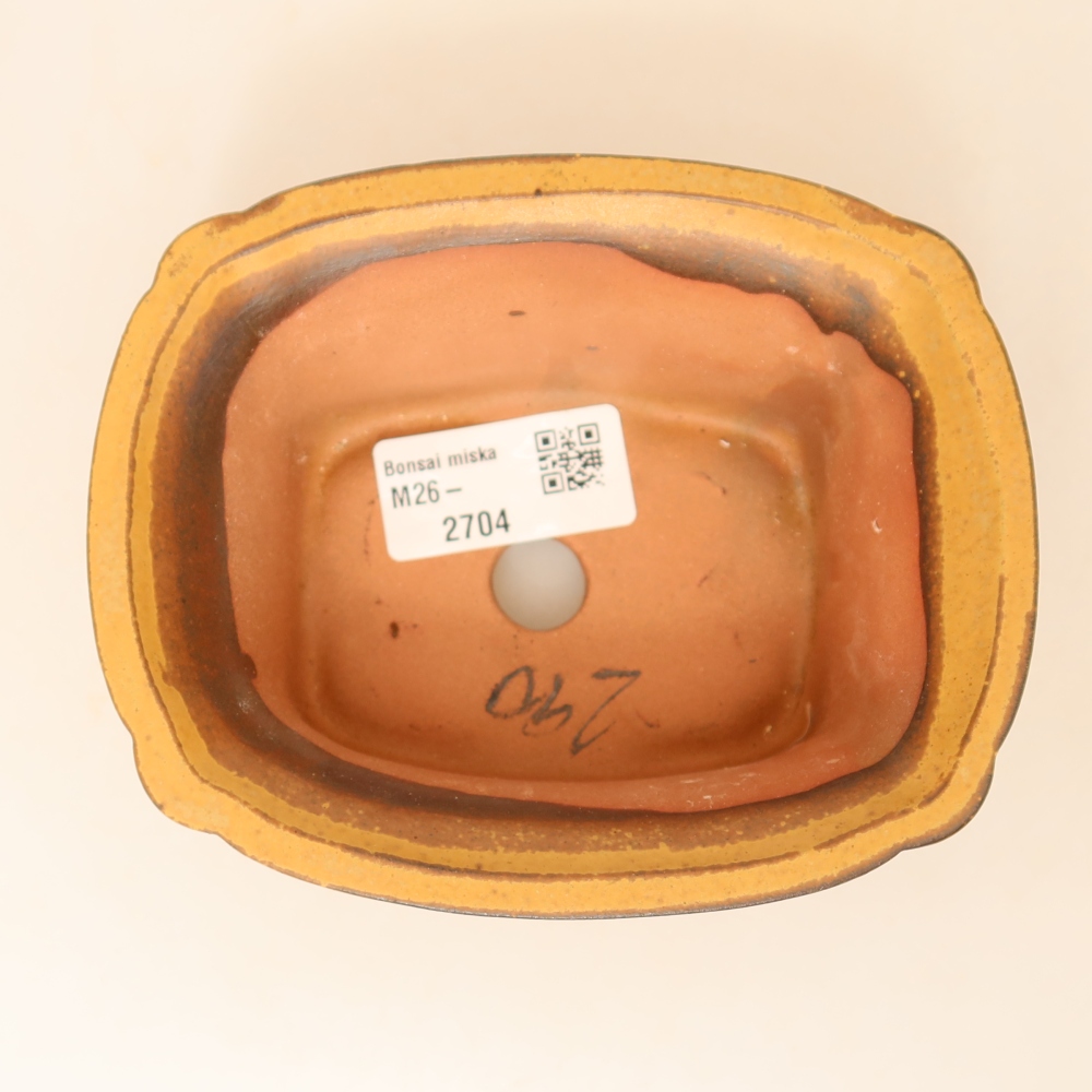 Ciotola in ceramica  13 x 10,5 x 5,5 cm, colore giallo