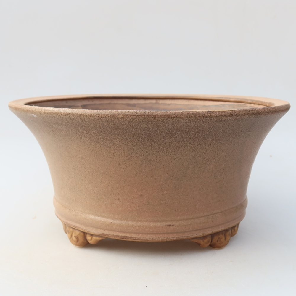 Vaso da bonsai in ceramica 24,5 x 24,5 x 11,5 cm, colore rosa