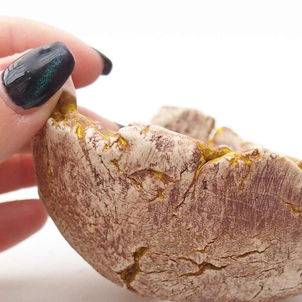 Conchiglia in ceramica 9 x 9 x 5,5 cm , giallo