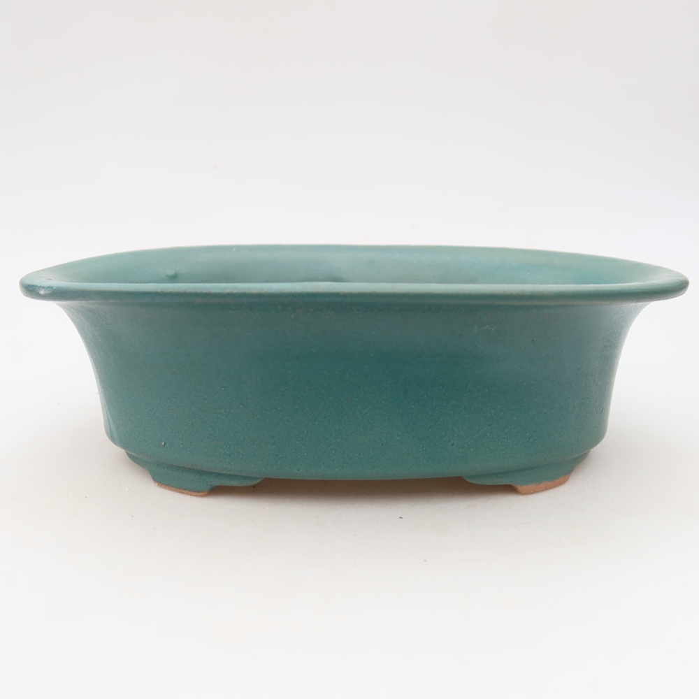Vaso da bonsai in ceramica 22,5 x 17,5 x 6,5 cm, colore blu