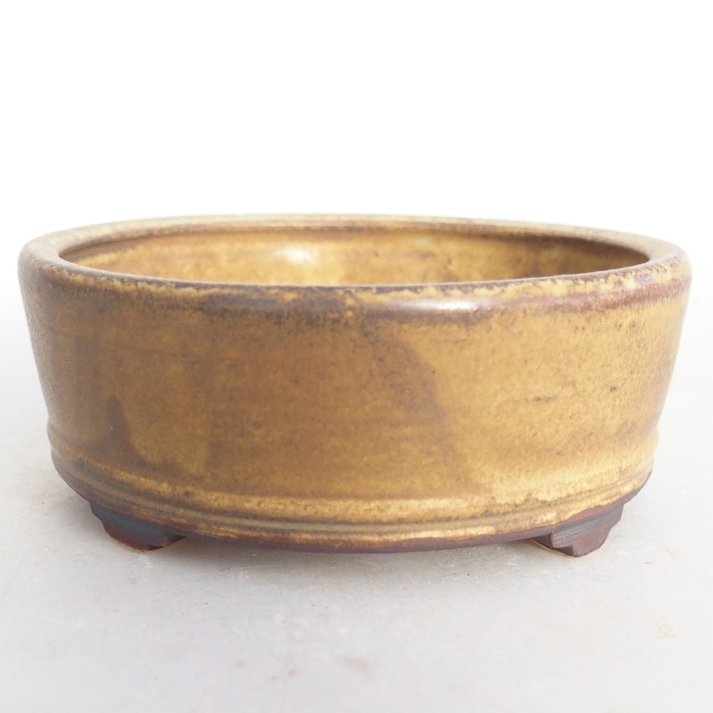 Ciotola per bonsai in ceramica 9 x 9 x 3,5 cm, marrone