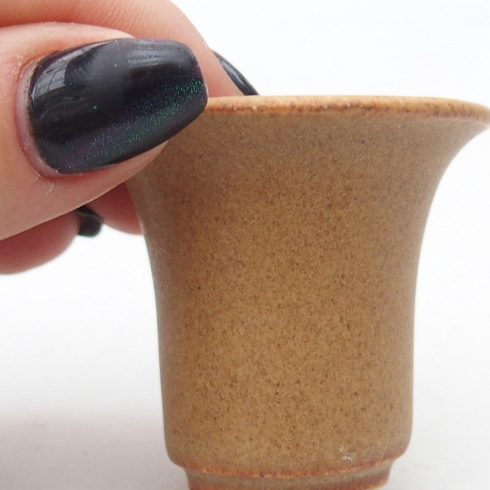 Ciotola per mini bonsai 4,5 x 4,5 x 4 cm, marrone