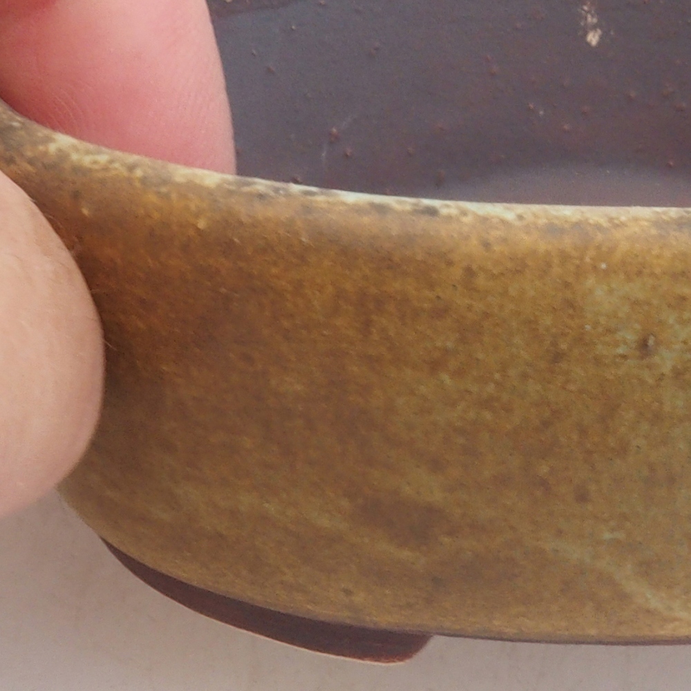 Ciotola per bonsai in ceramica 10 x 8,5 x 4 cm, marrone