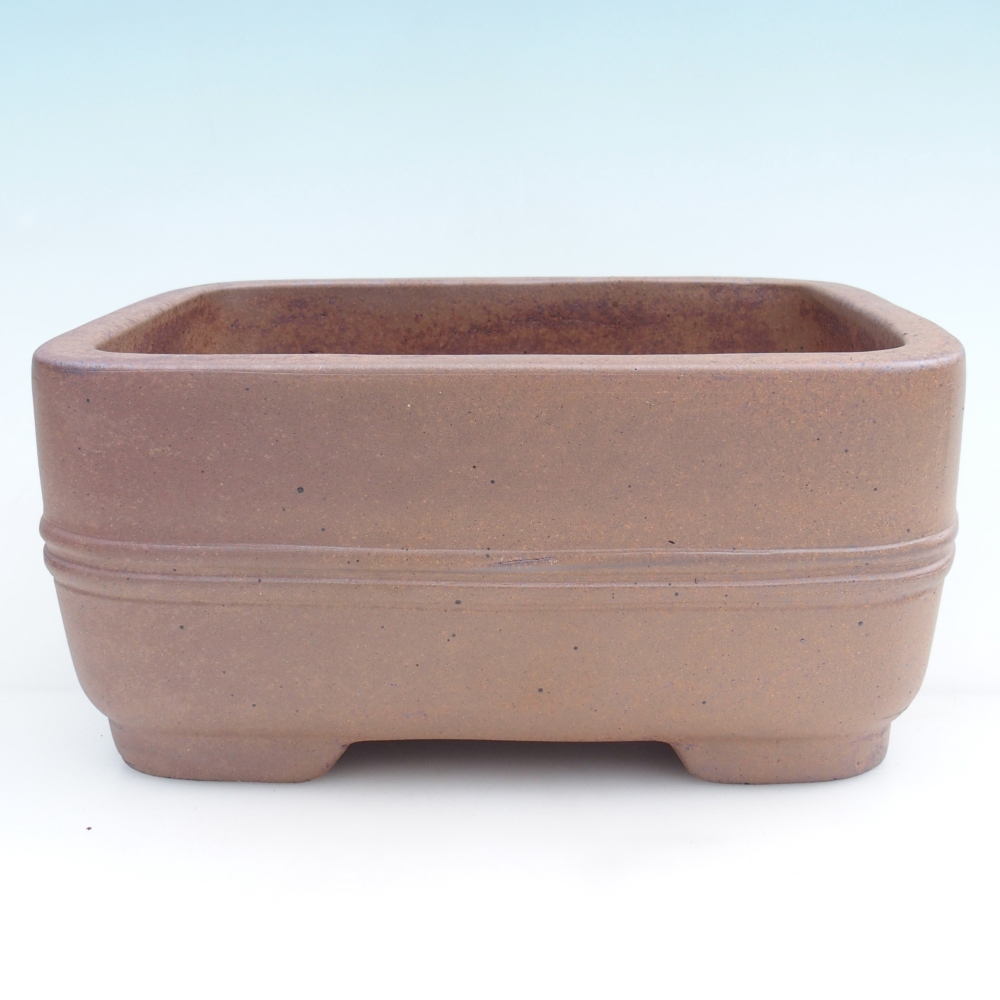Ciotola per bonsai in ceramica 26 x 20,5 x 12 cm, marrone