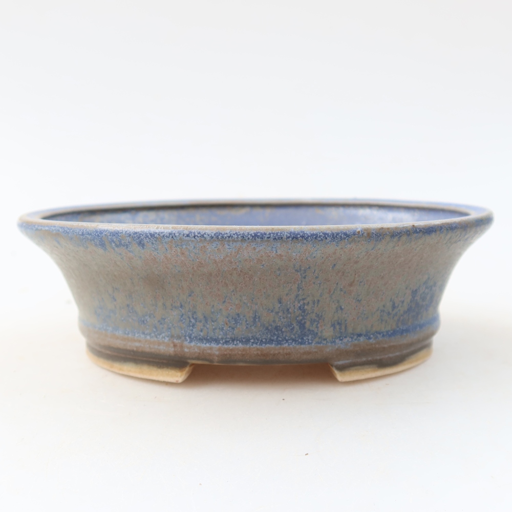 Vaso da bonsai in ceramica 13 x 11,5 x 4 cm, colore blu