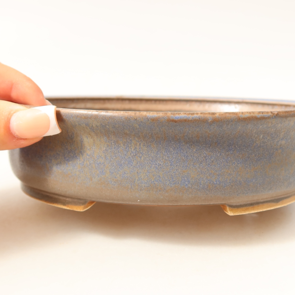 Vaso da bonsai in ceramica 18 x 16,5 x 4,5 cm, colore blu