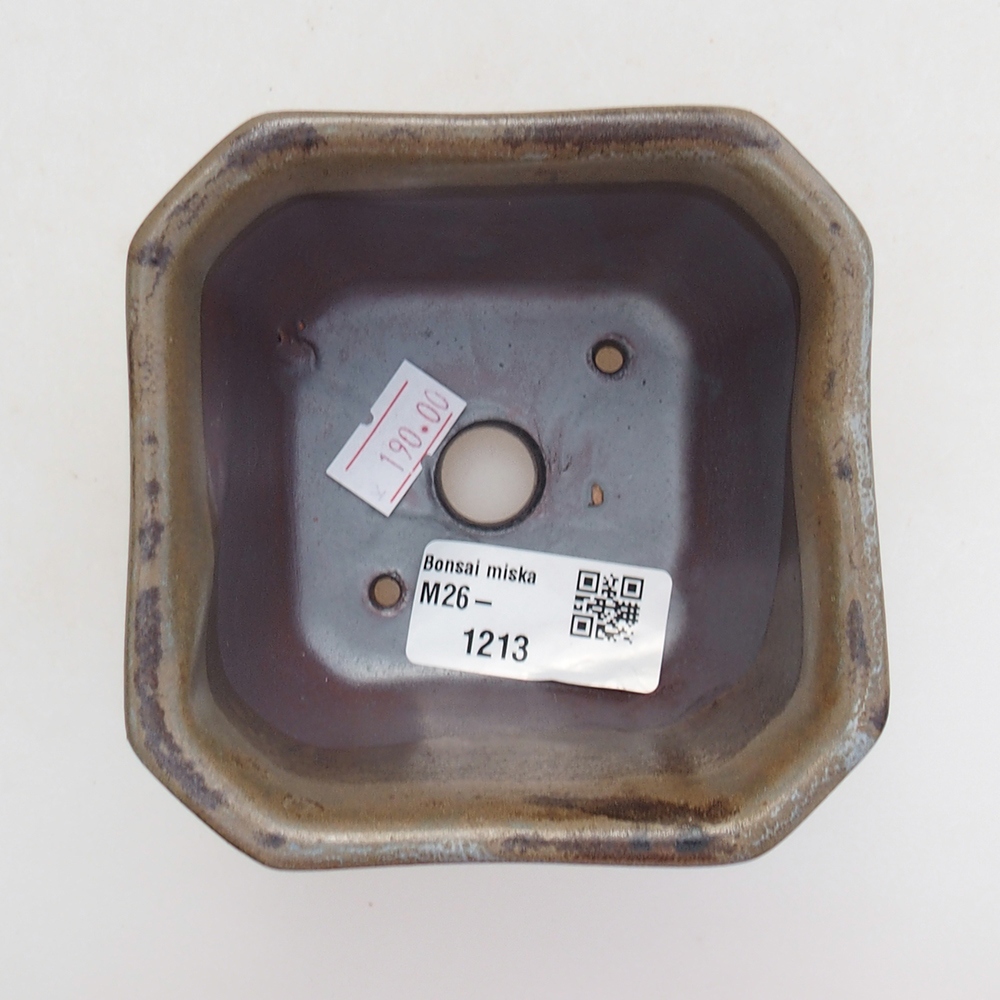 Ciotola bonsai in ceramica 10 x 10 x 6 cm, grigio