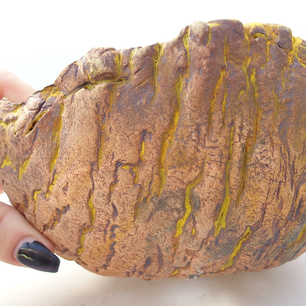 Conchiglia in ceramica 16 x 15 x 8,5 cm , colore giallo