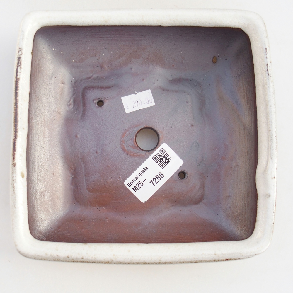 Ciotola bonsai in ceramica 26 x 26 x 8 cm, colore rosso