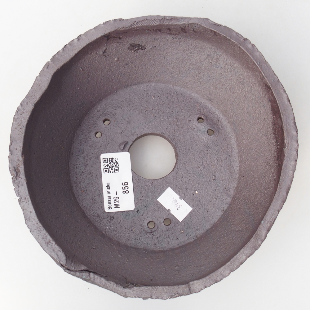 Ciotola bonsai in ceramica 17 x 16,5 x 6 cm, colore metallo