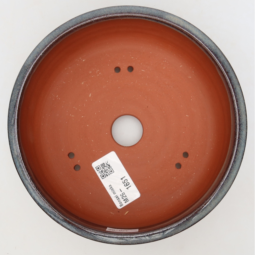 Vaso per bonsai in ceramica 15,5 x 15,5 x 5 cm, colore grigio