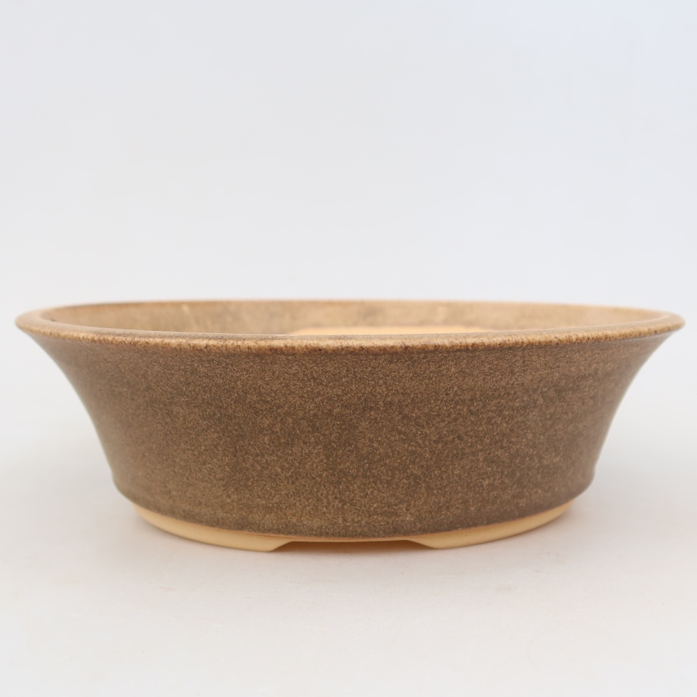 Vaso da bonsai in ceramica 25,5 x 25,5 x 7,5 cm, colore marrone