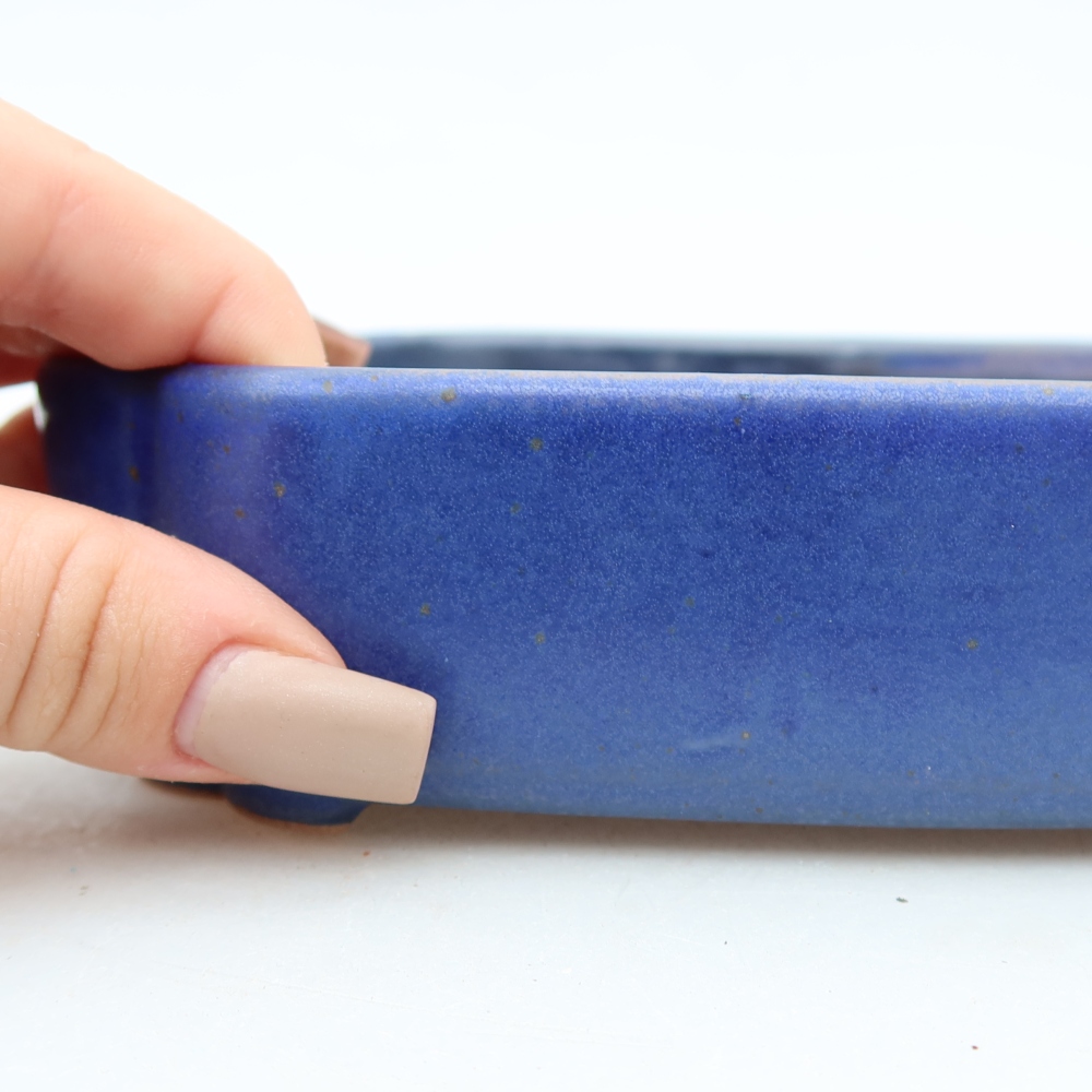 Ciotola bonsai in ceramica 16 x 11,5 x 4 cm, colore blu