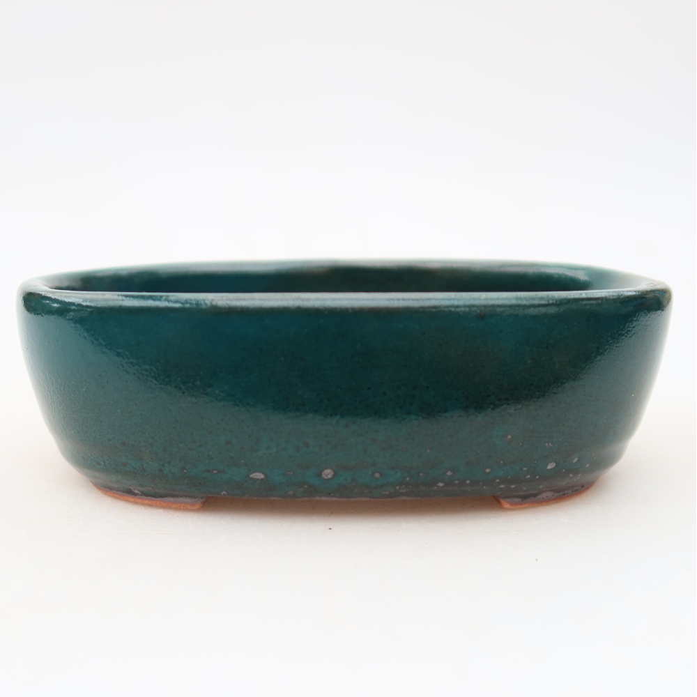 Vaso da bonsai in ceramica 13 x 8,5 x 4 cm, colore verde