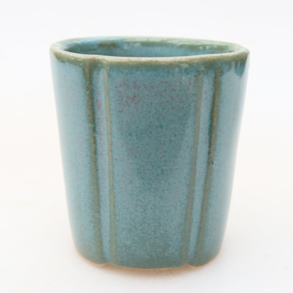 Ciotola per bonsai in ceramica 4 x 4 x 4,5 cm, colore blu