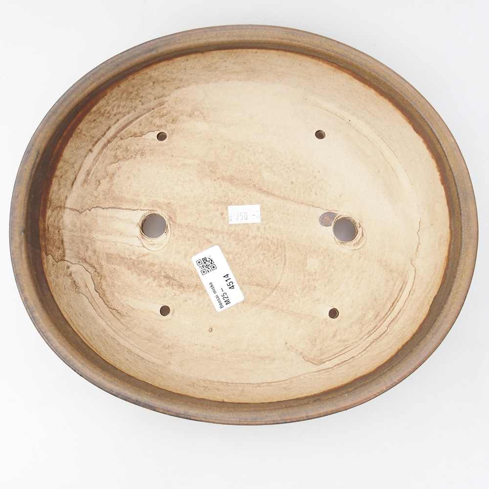 Ciotola per bonsai in ceramica 24 x 28 x 6 cm, marrone