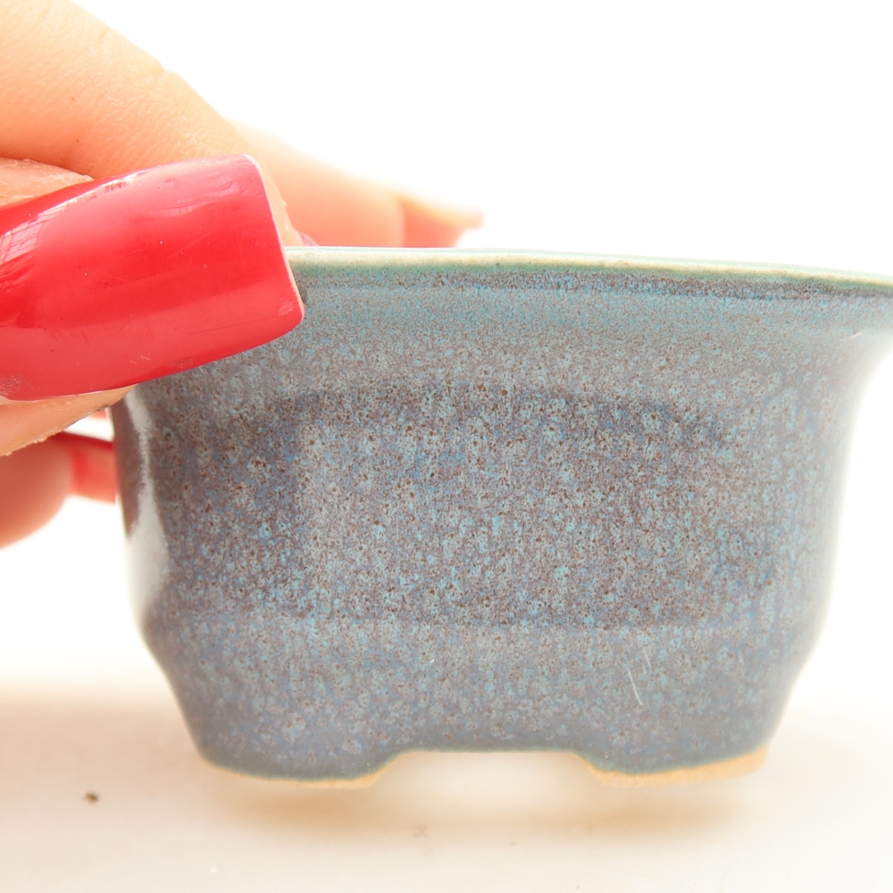 Vaso per bonsai in ceramica 6 x 5 x 3 cm, colore grigio