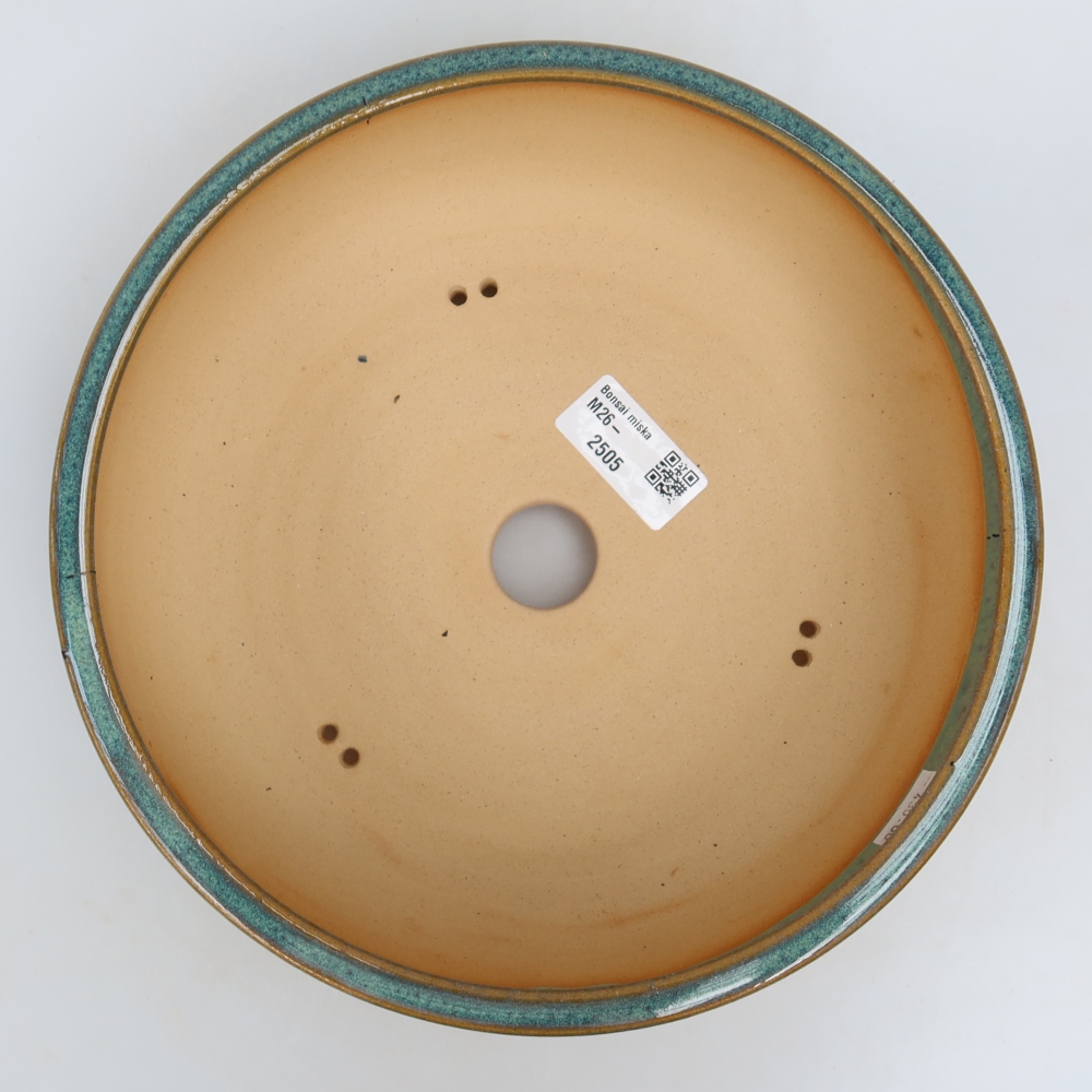 Vaso da bonsai in ceramica 22,5 x 22,5 x 7 cm, colore blu