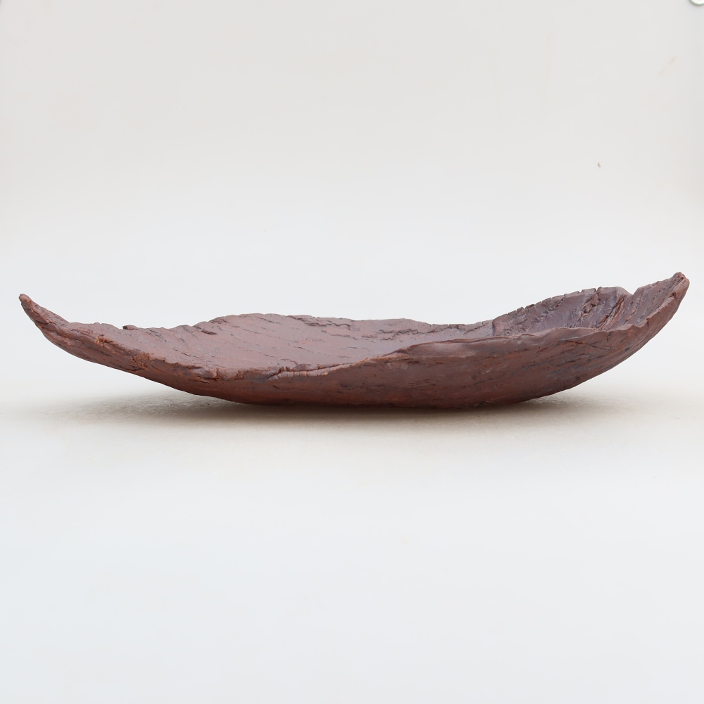 Guscio in ceramica  30,5 x 19 x 6 cm, colore marrone