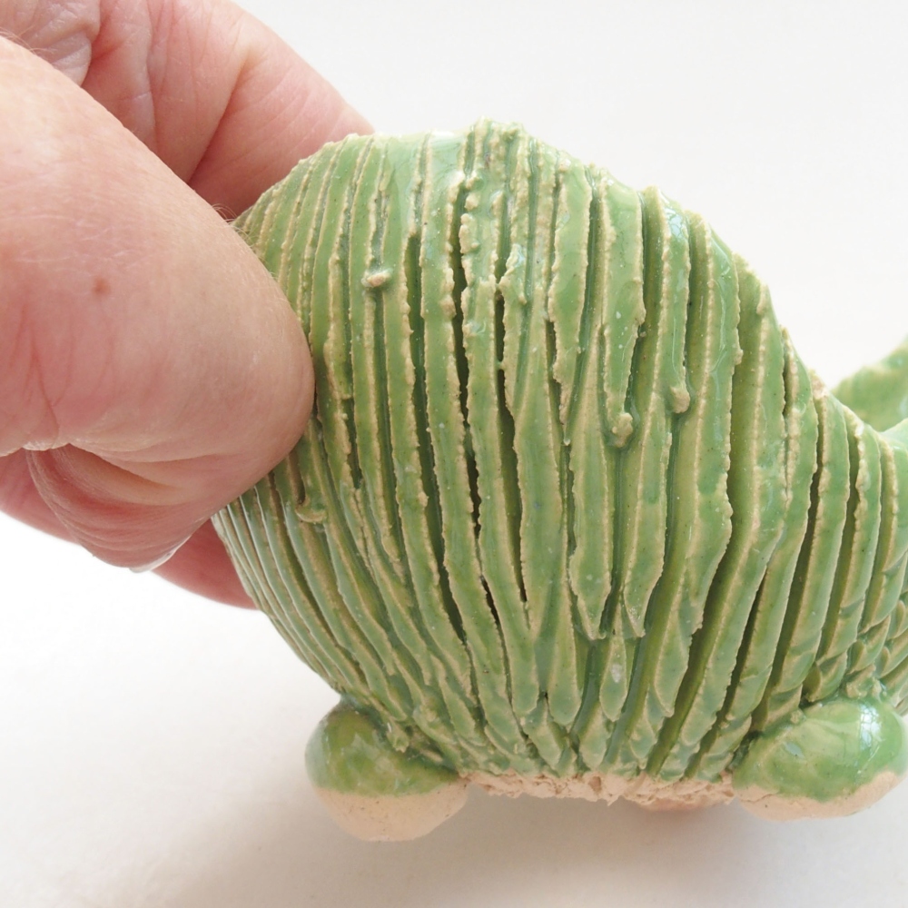 Conchiglia in ceramica 7,5 x 7,5 x 5,5 cm , colore verde