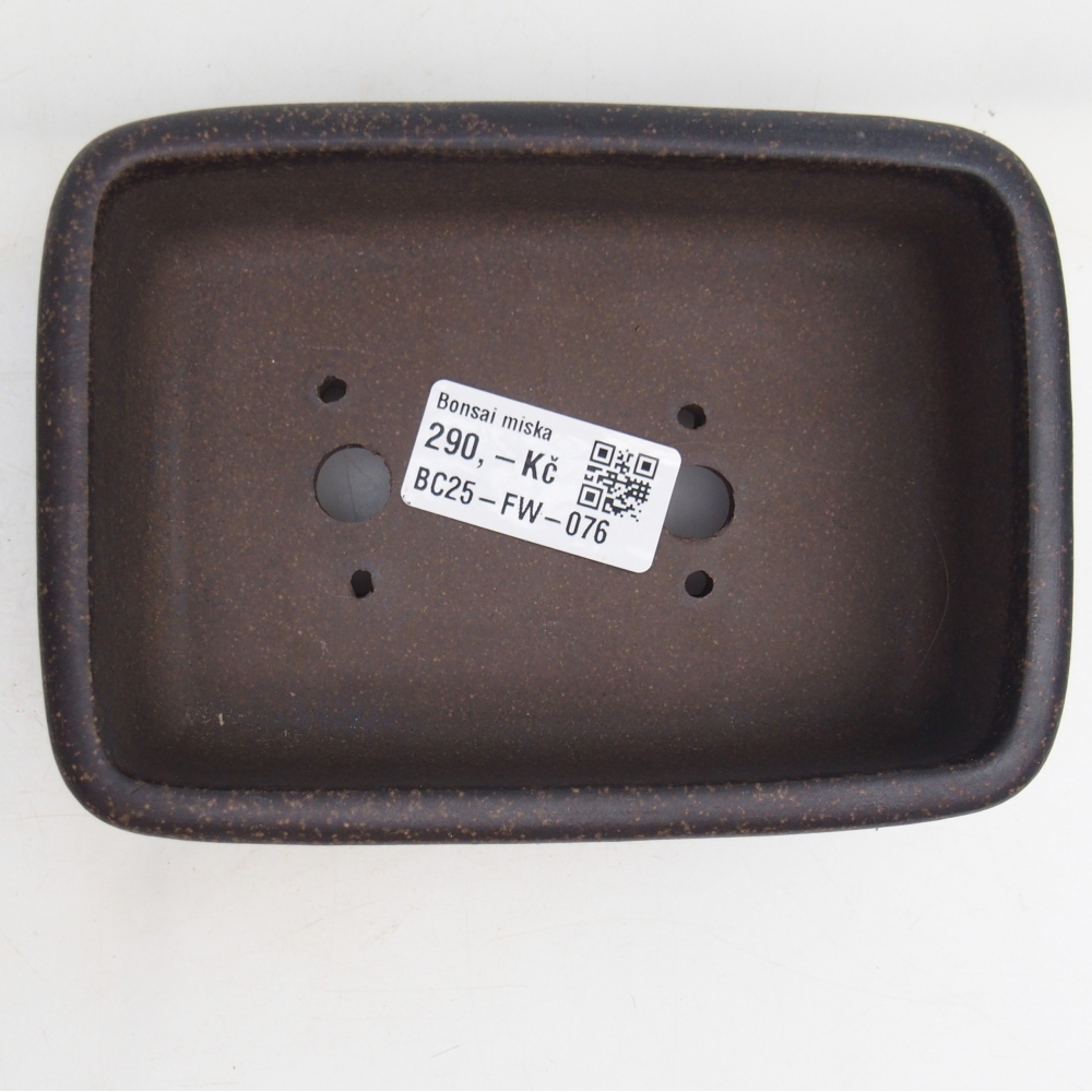 Ciotola per bonsai in ceramica 14 x 10 x 4,5 cm, colore marrone ocra