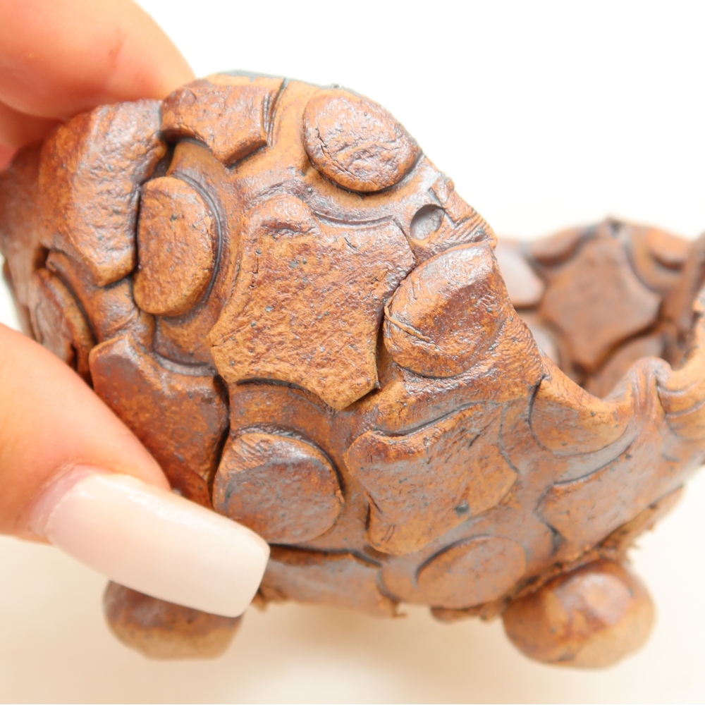 Conchiglia in ceramica 9 x 8 x 5,5 cm , colore marrone