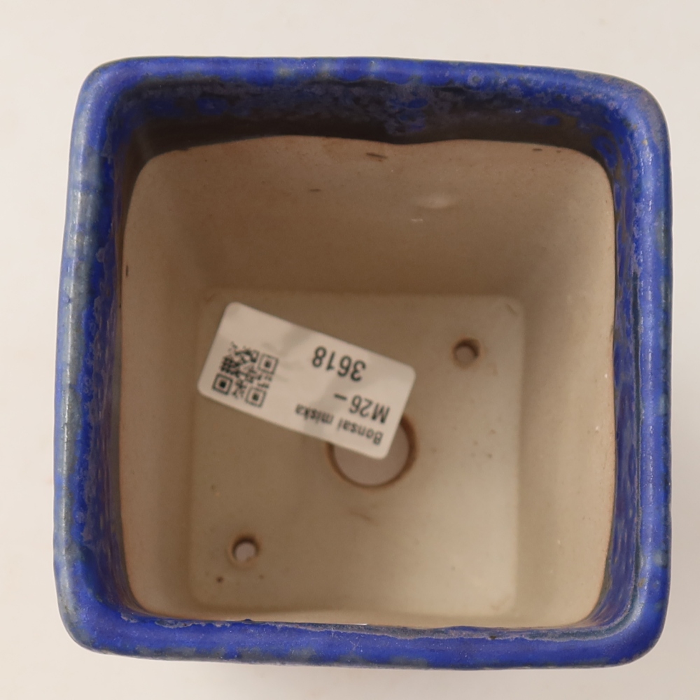 Vaso da bonsai in ceramica 9 x 9 x 11,5 cm, colore blu