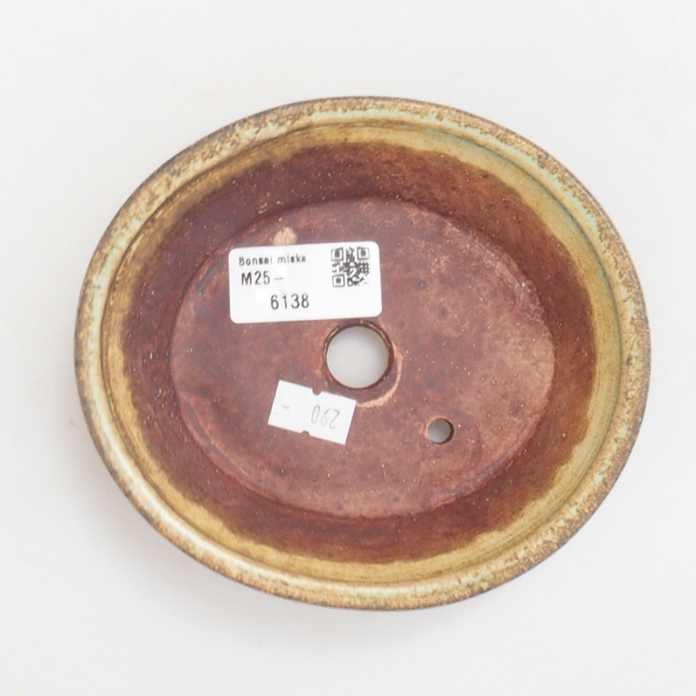 Ciotola per bonsai in ceramica 10 x 8,5 x 4 cm, marrone