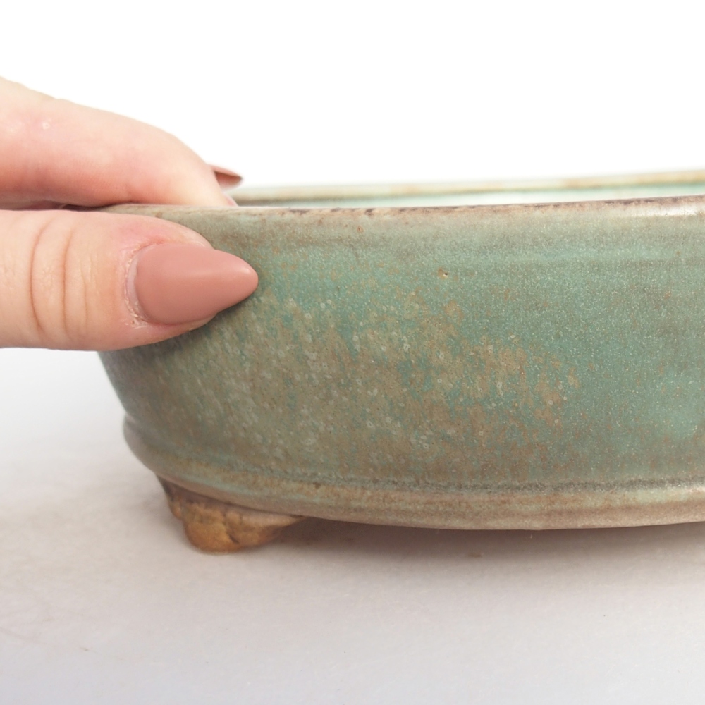 Ciotola bonsai in ceramica 21 x 21 x 6 cm, verde