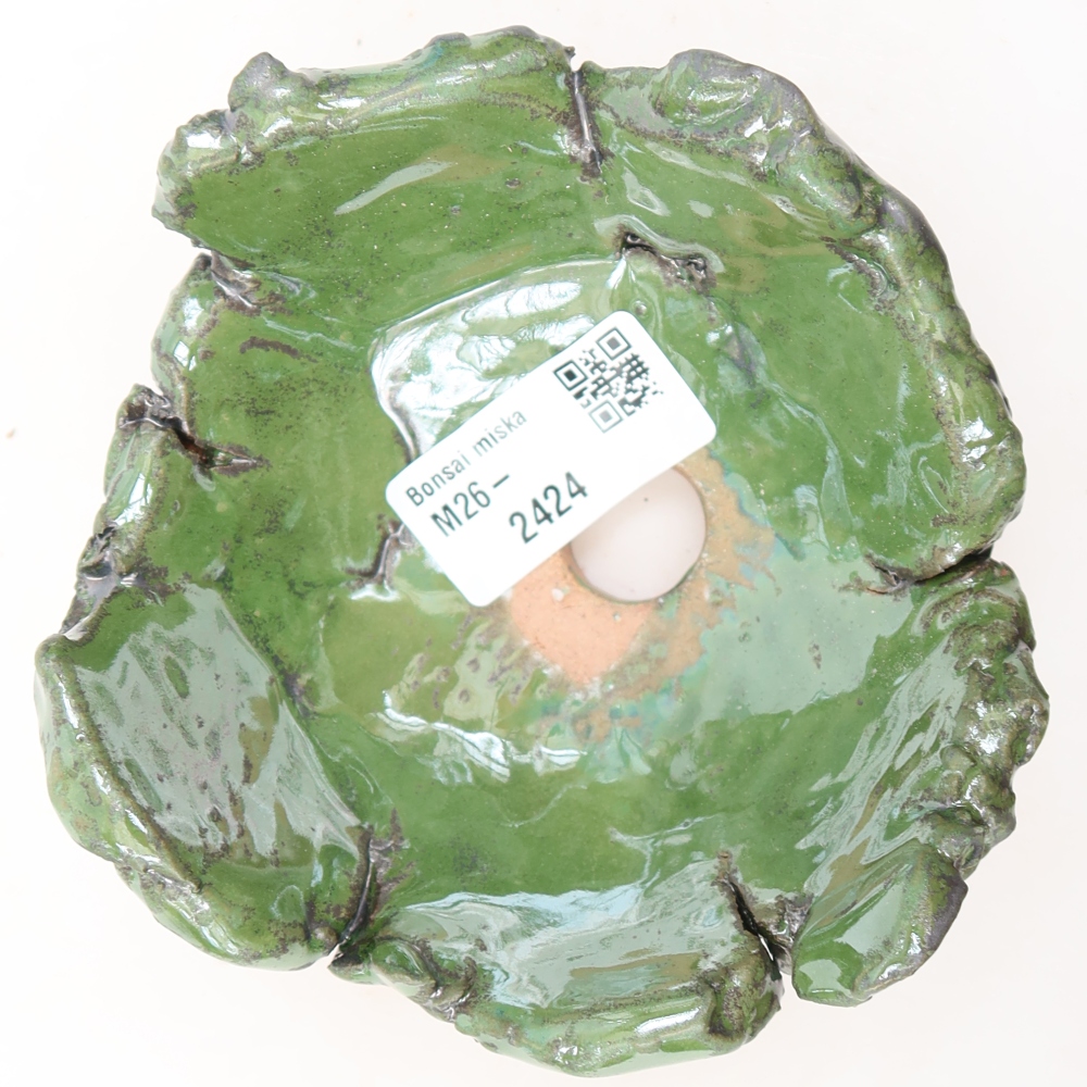 Guscio in ceramica  12 x 11 x 6,5 cm, colore verde