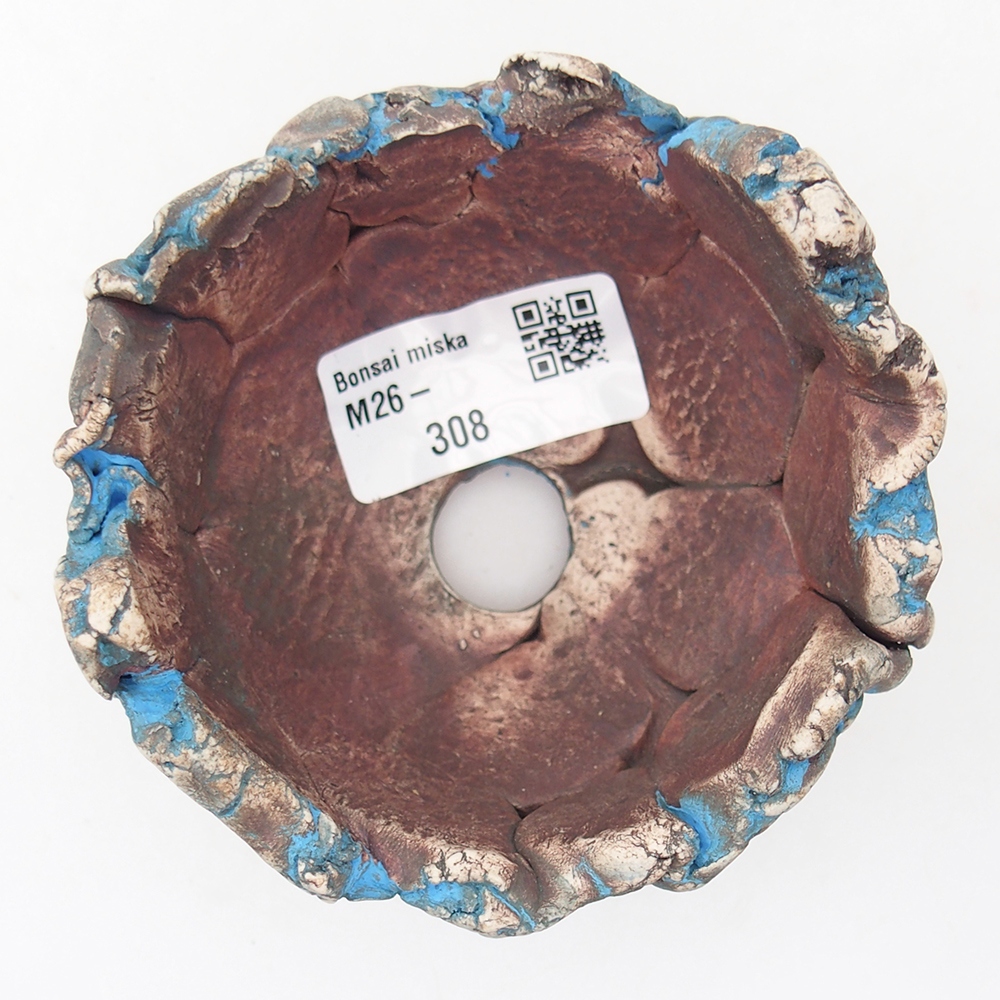 Conchiglia in ceramica 9 x 9 x 7 cm , colore blu