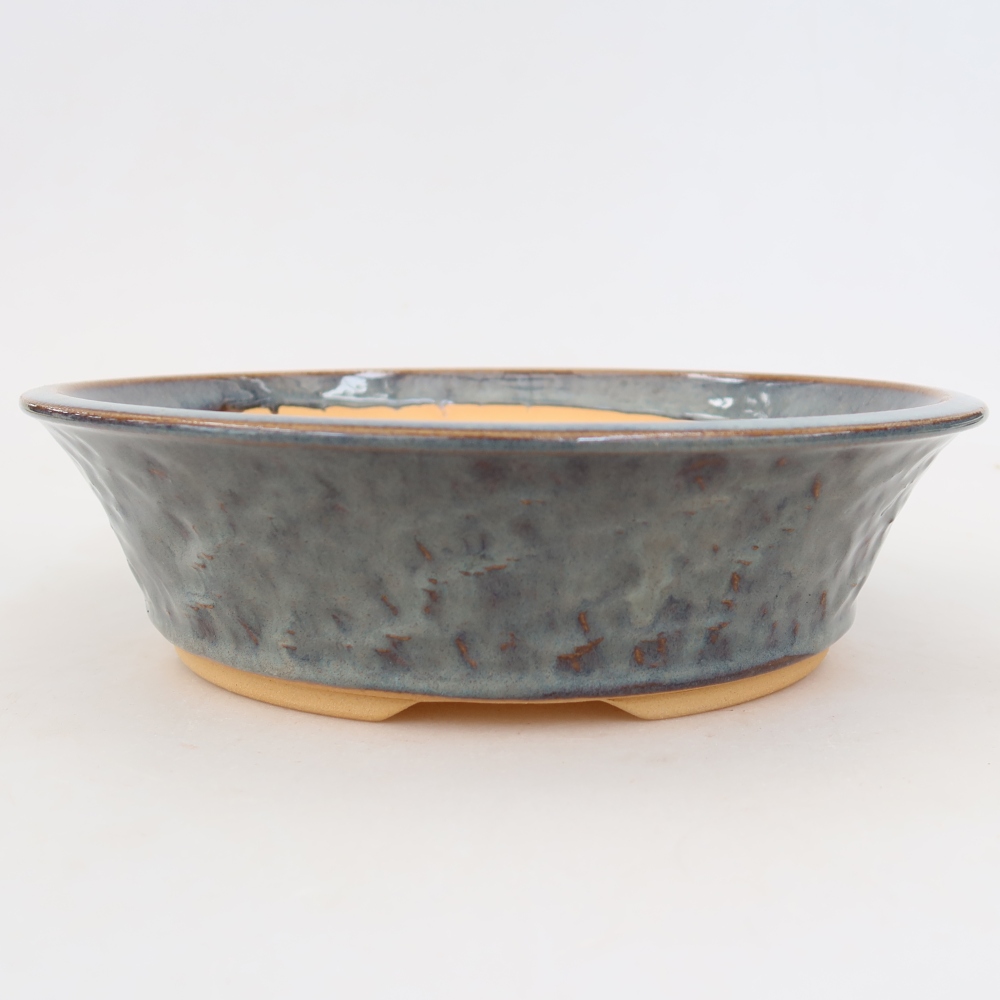 Vaso da bonsai in ceramica 25 x 25 x 6,5 cm, colore grigio