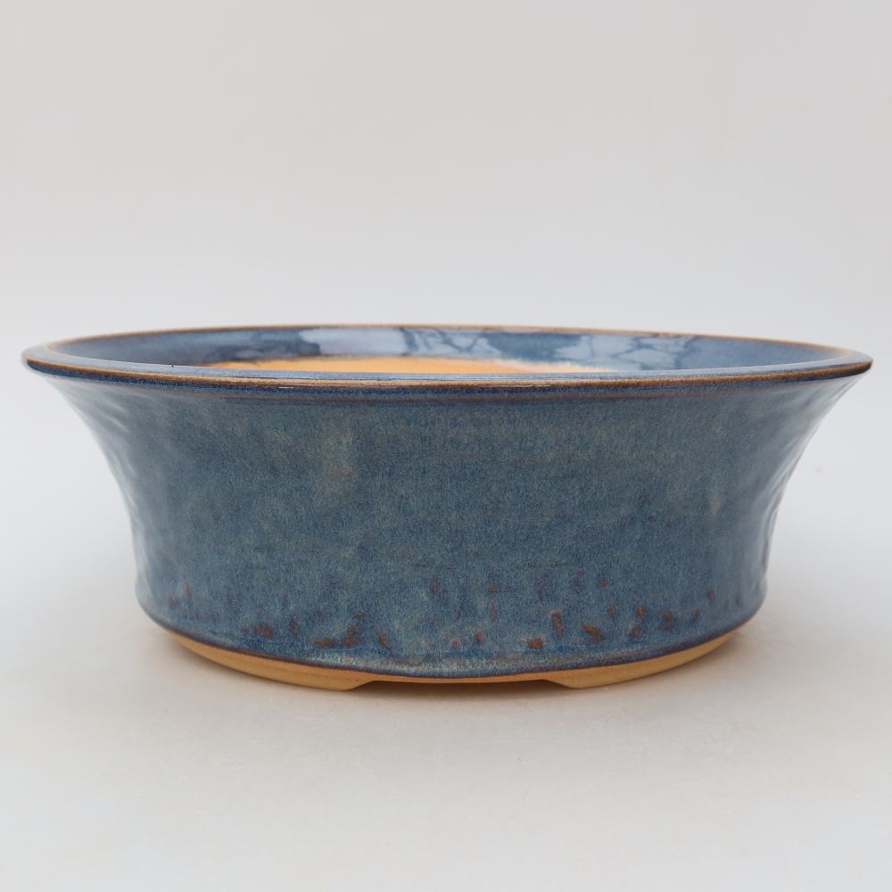Ciotola bonsai in ceramica 26 x 26 x 8,5 cm, colore blu
